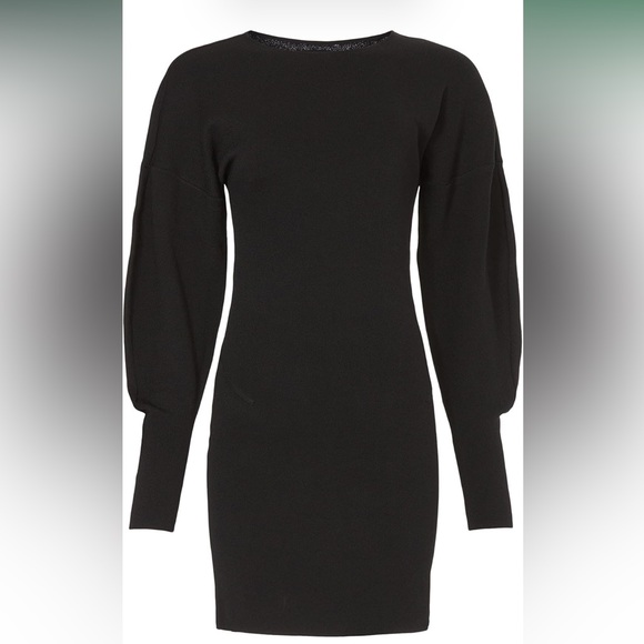 Esteban Cortazar Collective Mini Sweater Dress Black Long Sleeves - Picture 6 of 8